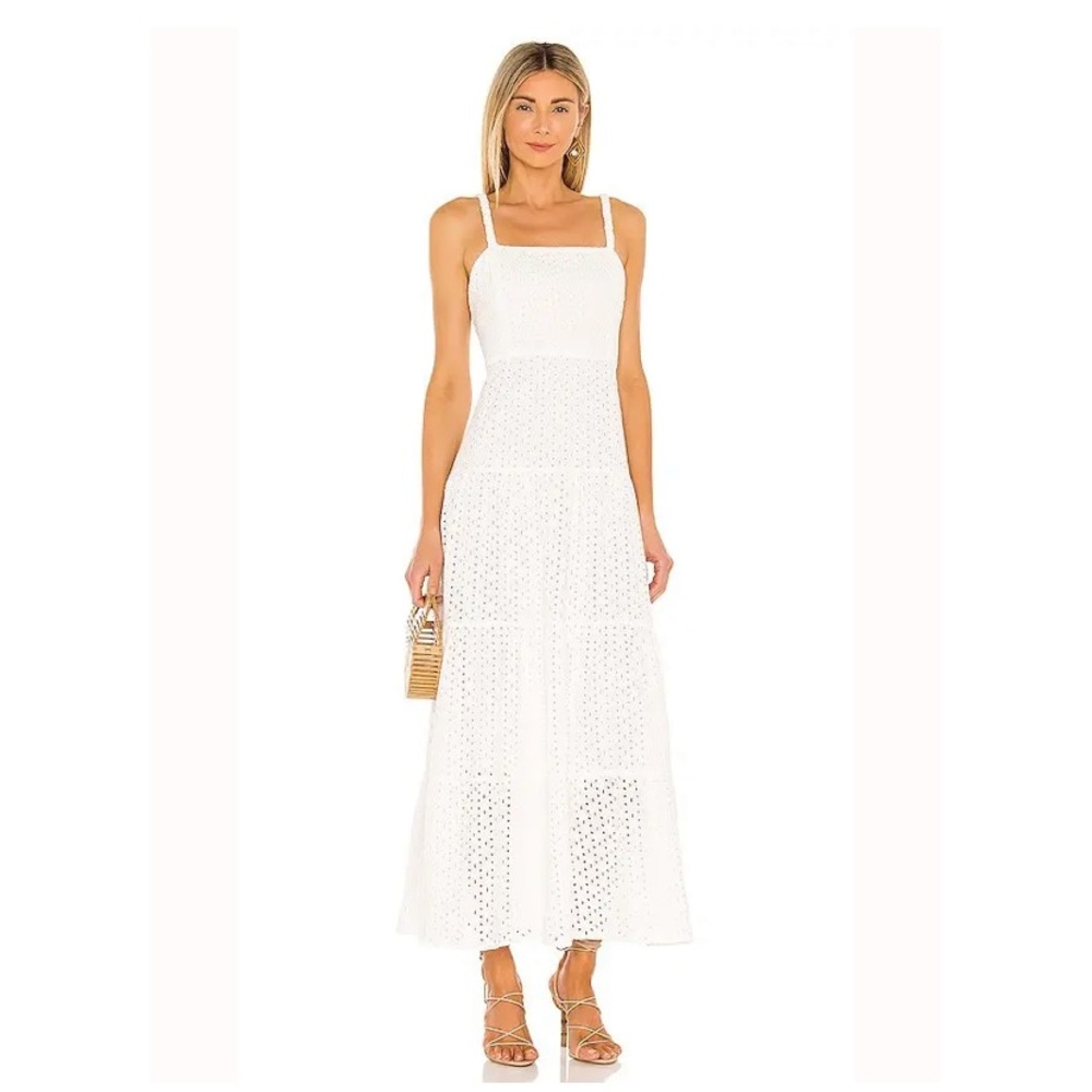 Karina Grimaldi Noni Eyelet Maxi Dress in White